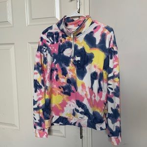 Brand new, multi color half/zip shirt